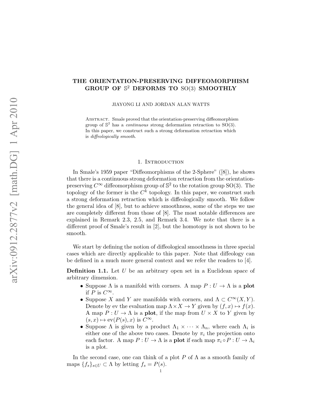 The Orientation-Preserving Diffeomorphism Group of S^ 2