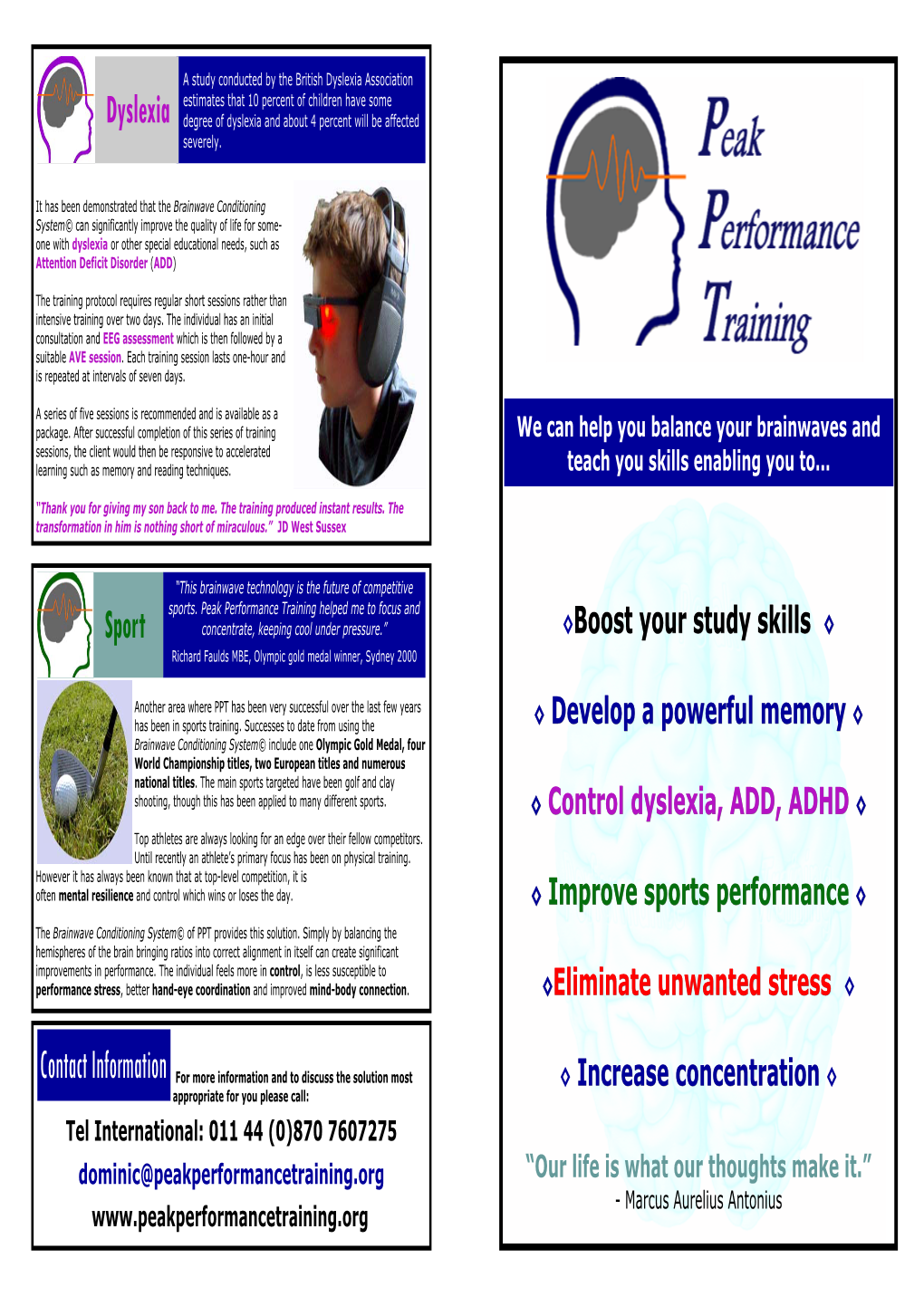 Dyslexia Sport Contact Information