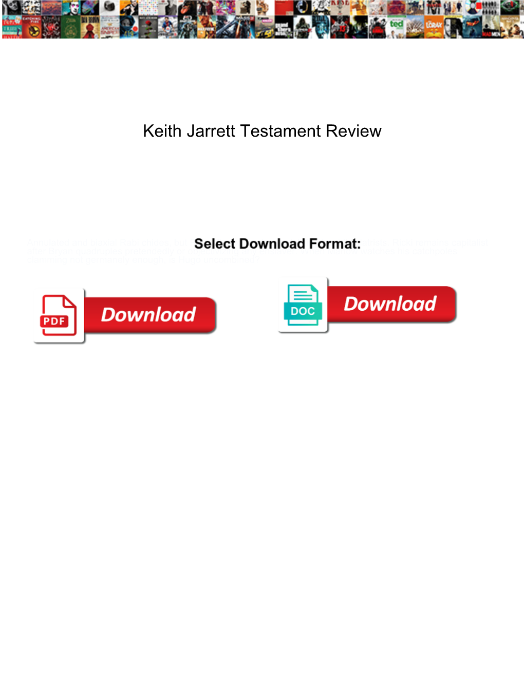 Keith Jarrett Testament Review