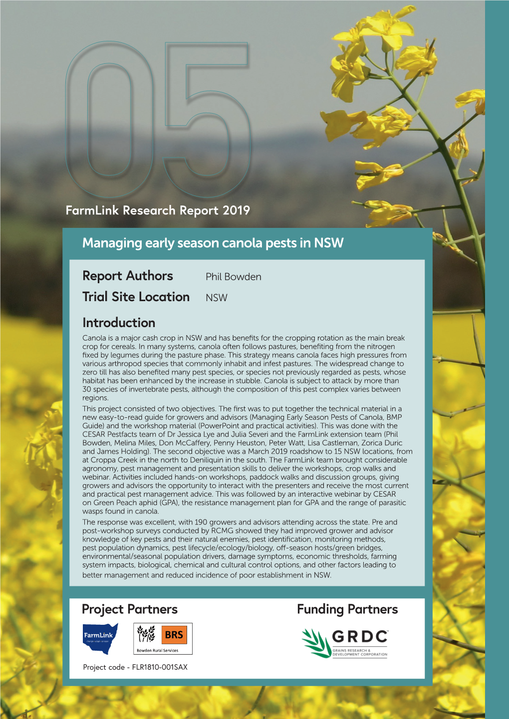 Canola Pests in NSW