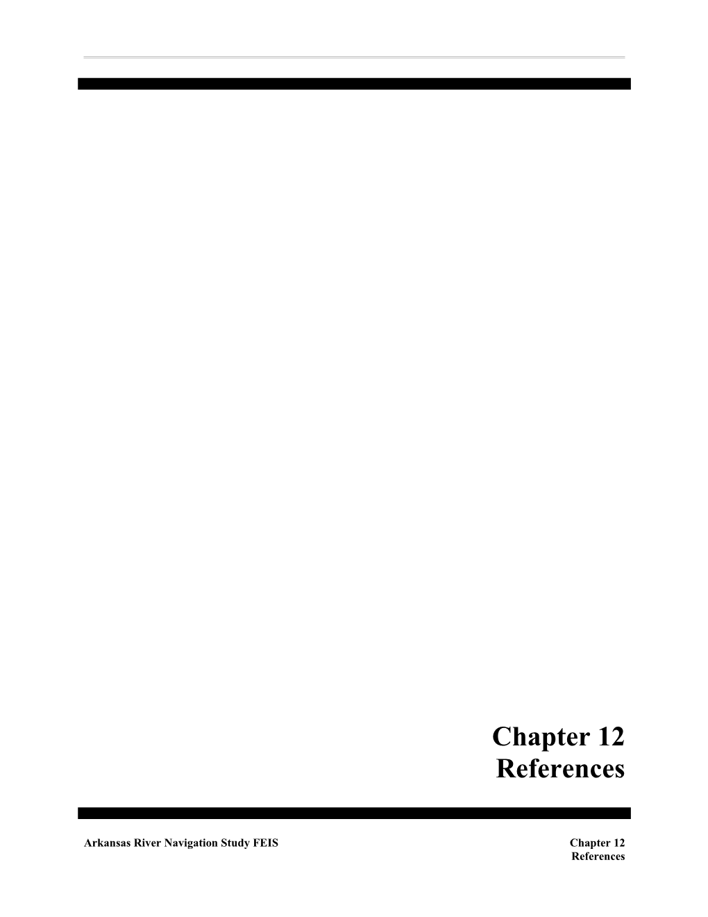 Arkansas River Navigation Study FEIS Chapter 12