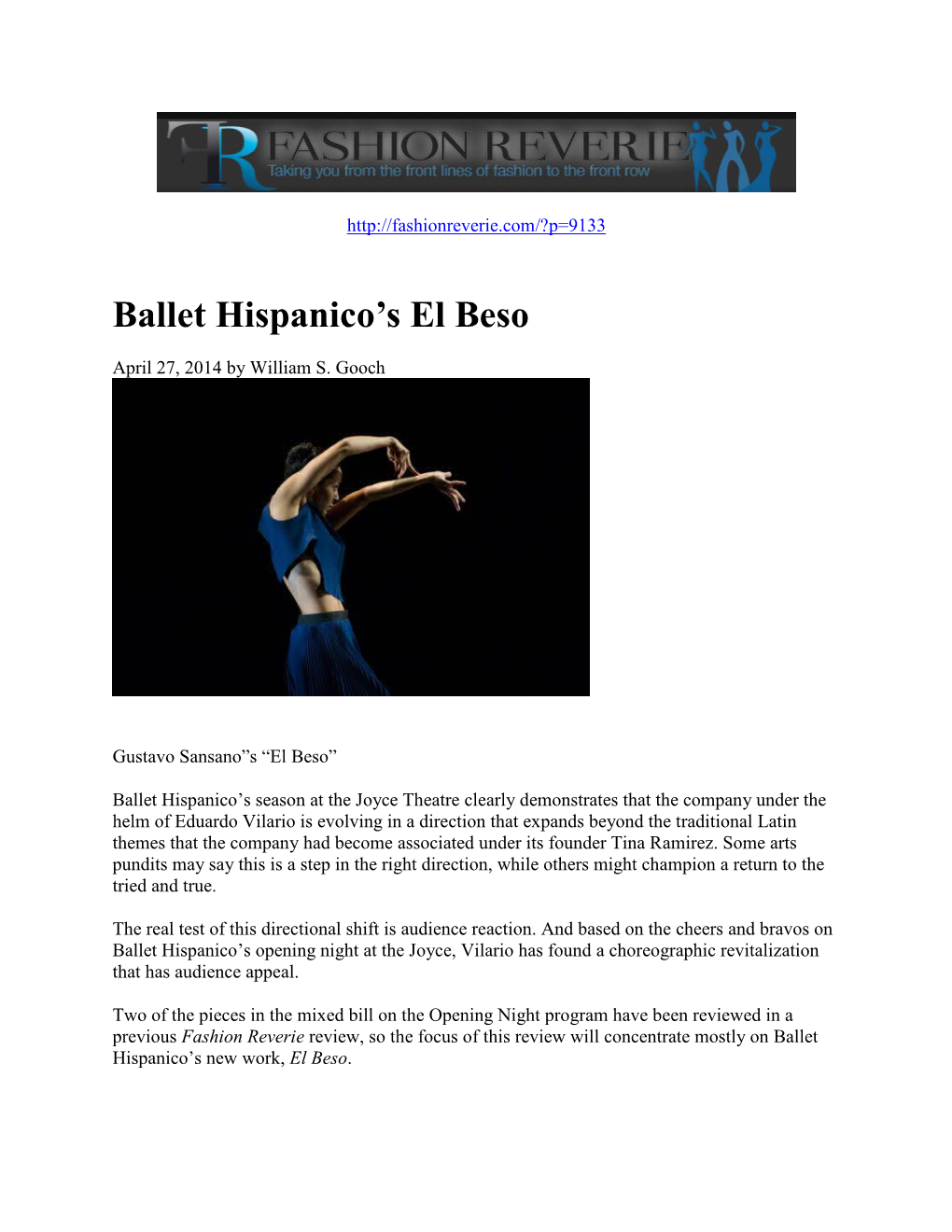 Ballet Hispanico's El Beso