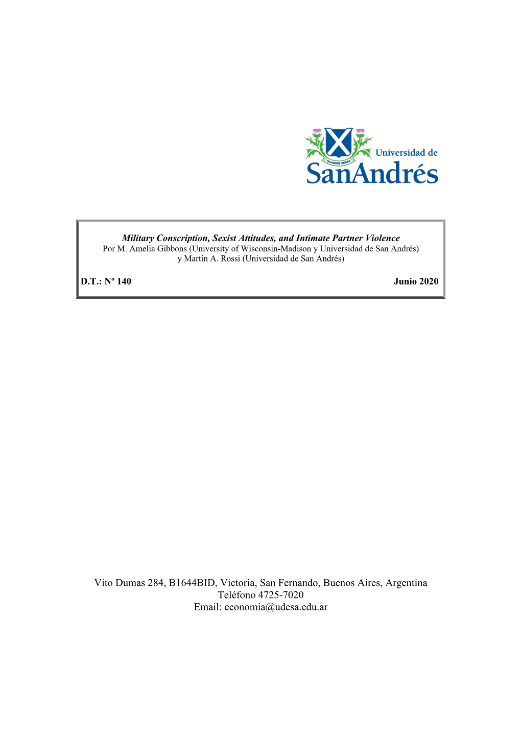 Military Conscription, Sexist Attitudes, and Intimate Partner Violence Por M