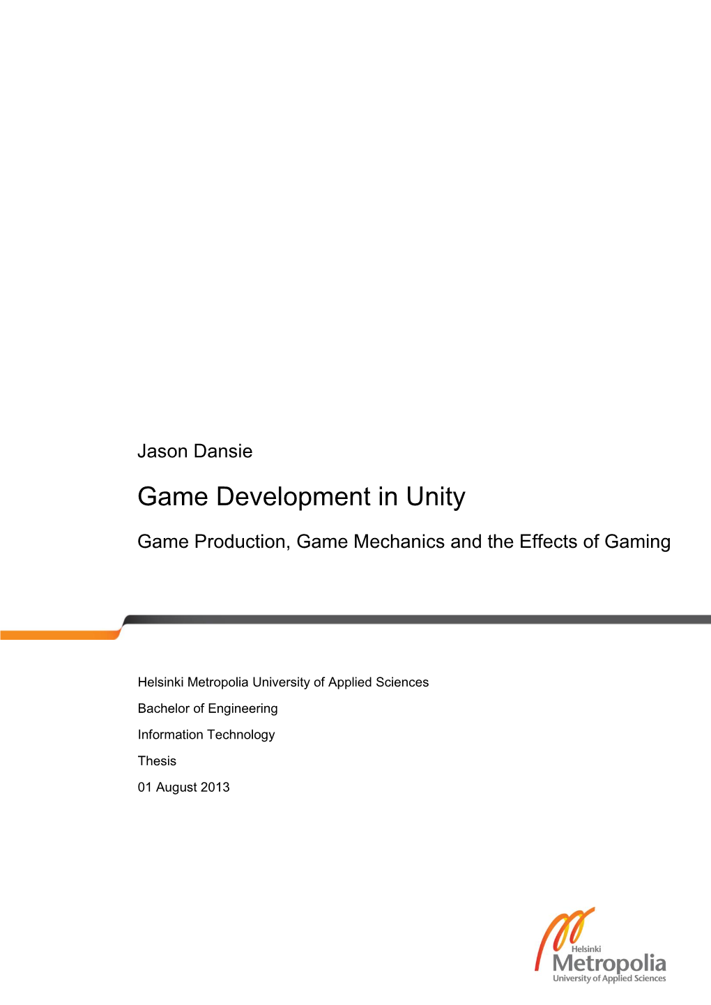 Game Development in Unity