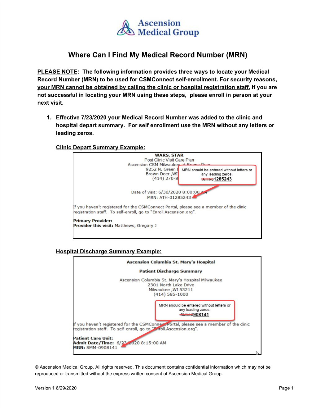 Where Can I Find My Medical Record Number (MRN)