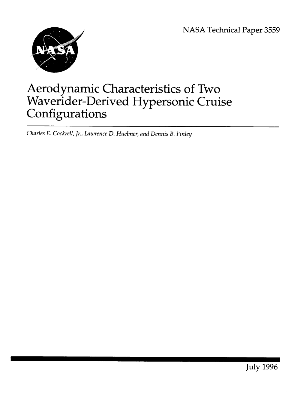 Aerodynamic Characteristics of Two Waverider-Derived Hypersonic Cruise Configurations