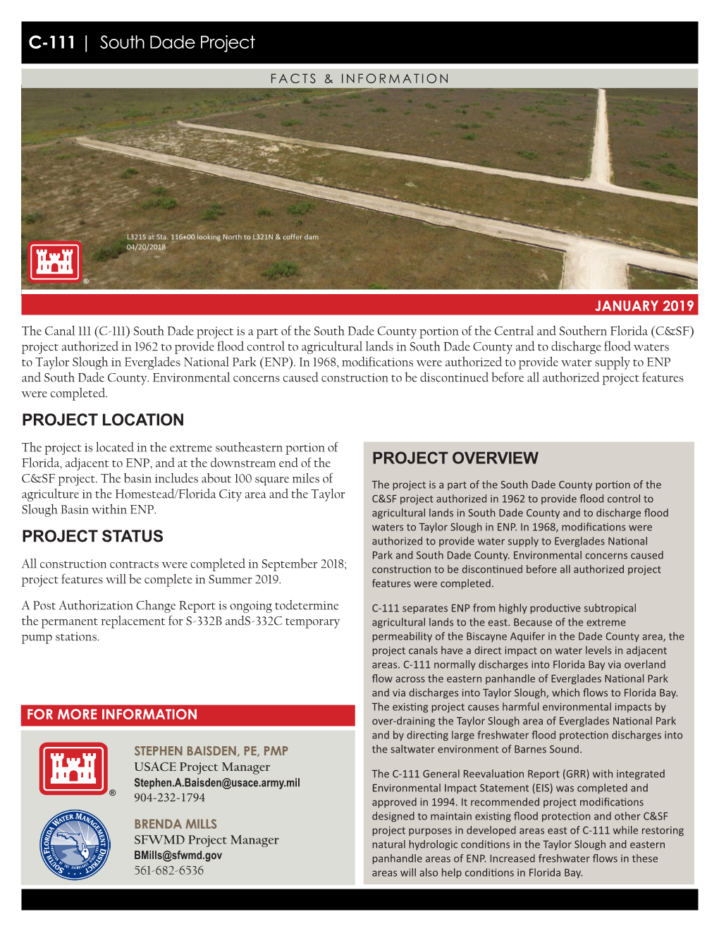 C-111 South Dade Project Fact Sheet