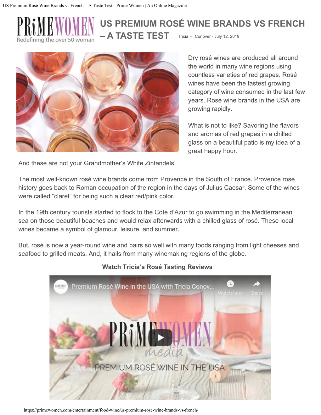 US Premium Rosé Wine Brands Vs French – a Taste Test - Prime Women | an Online Magazine