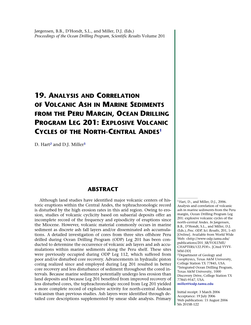 19. Analysis and Correlation of Volcanic