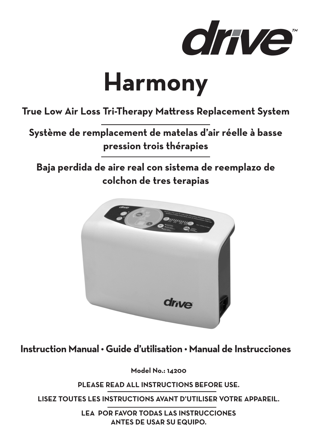 Harmony True Low Air Loss Tri-Therapy Mattress Replacement System