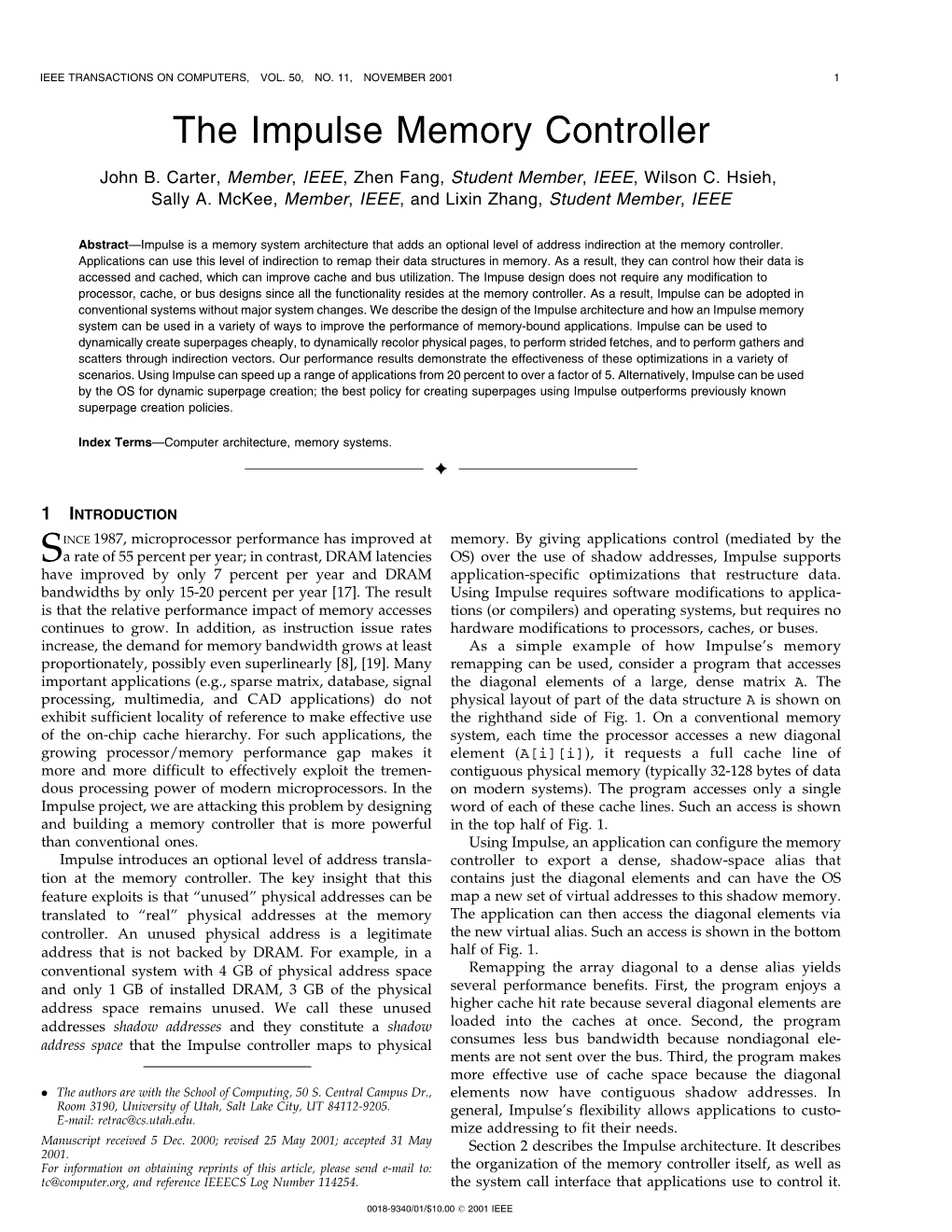 The Impulse Memory Controller