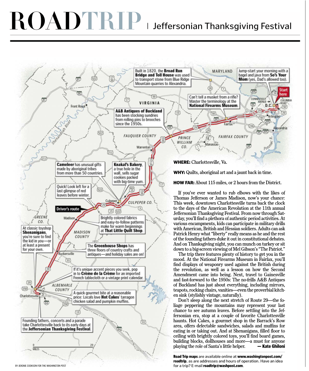 ROADTRIP Jeffersonian Thanksgiving Festival