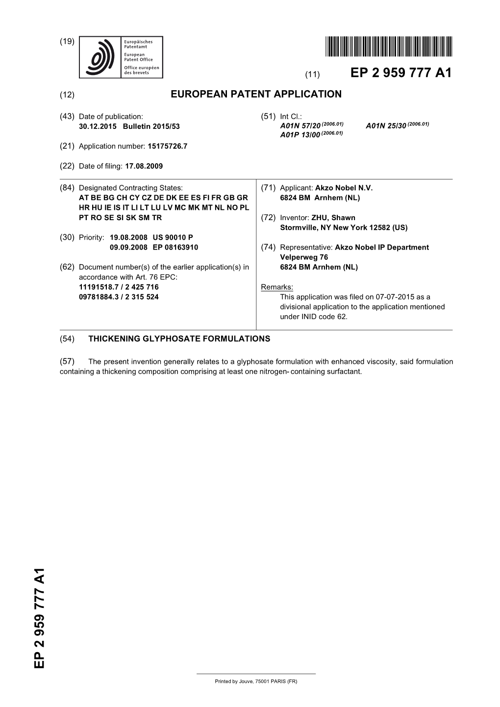 Thickening Glyphosate Formulations