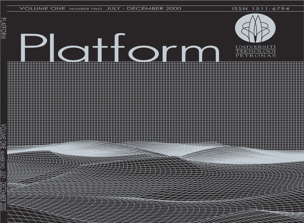 December 2000 1 PLATFORM • Volume 1 Number 2 • July – December 2000