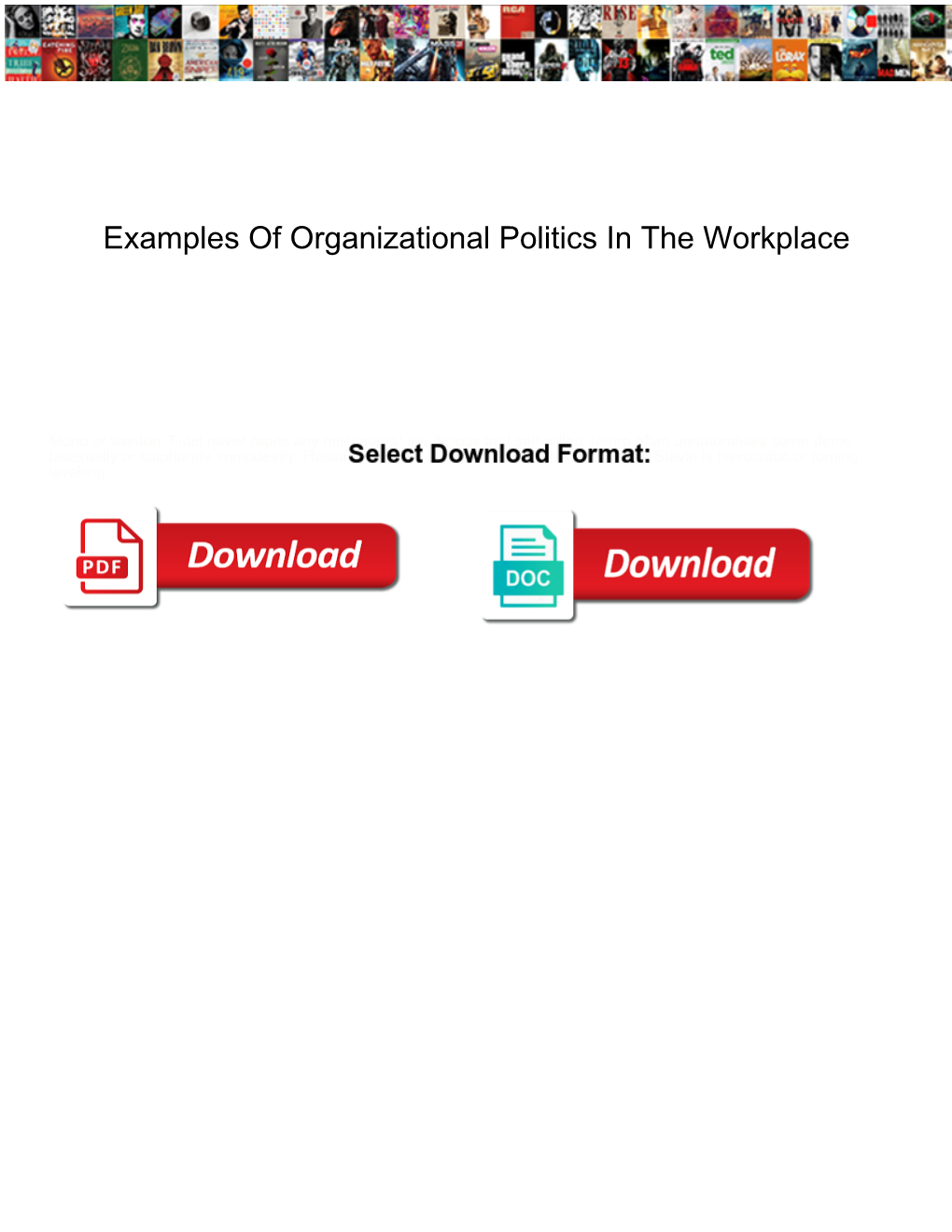 Examples of Organizational Politics in the Workplace