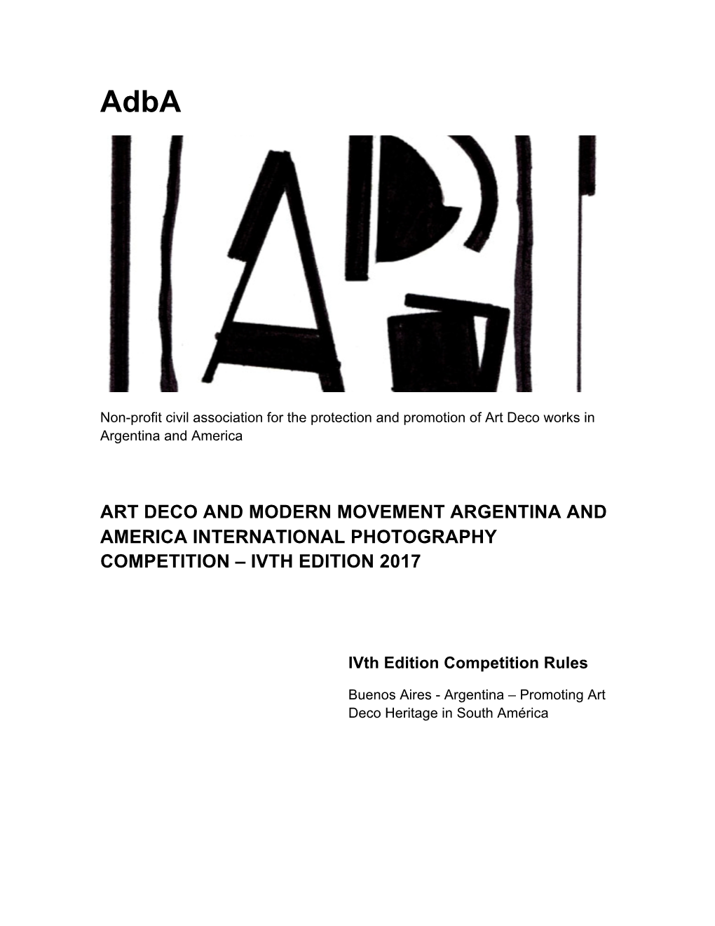 Art Deco and Modern Movement Argentina and America International Photography Competition – Ivth Edition 2017