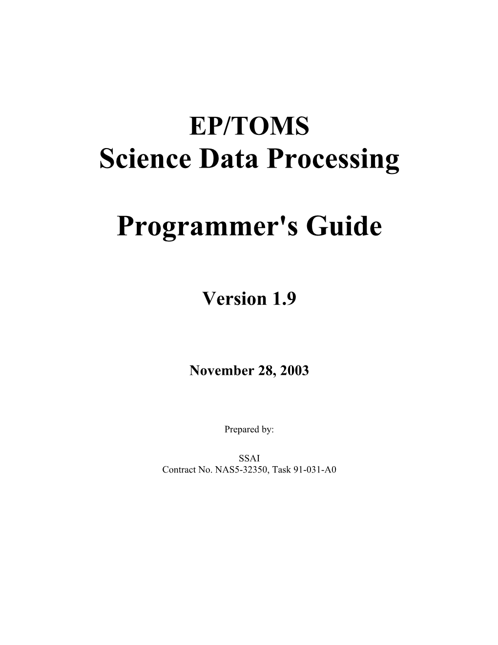 Science Data Processing