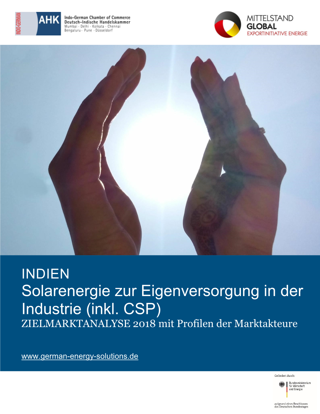 INDIEN Solarenergie Zur Eigenversorgung in Der Industrie (Inkl