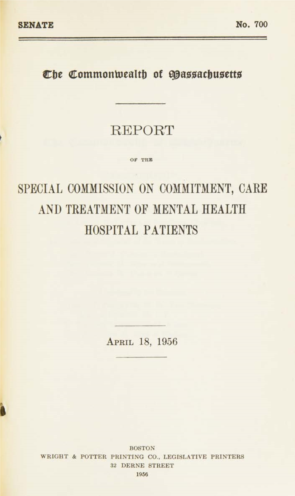 On Commitment, Care and Treatment of Mental Health Hospital Patients