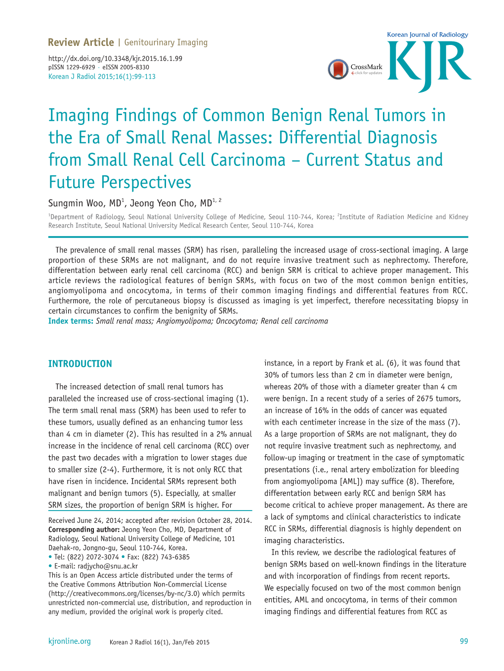 Imaging Findings of Common Benign Renal Tumors in The