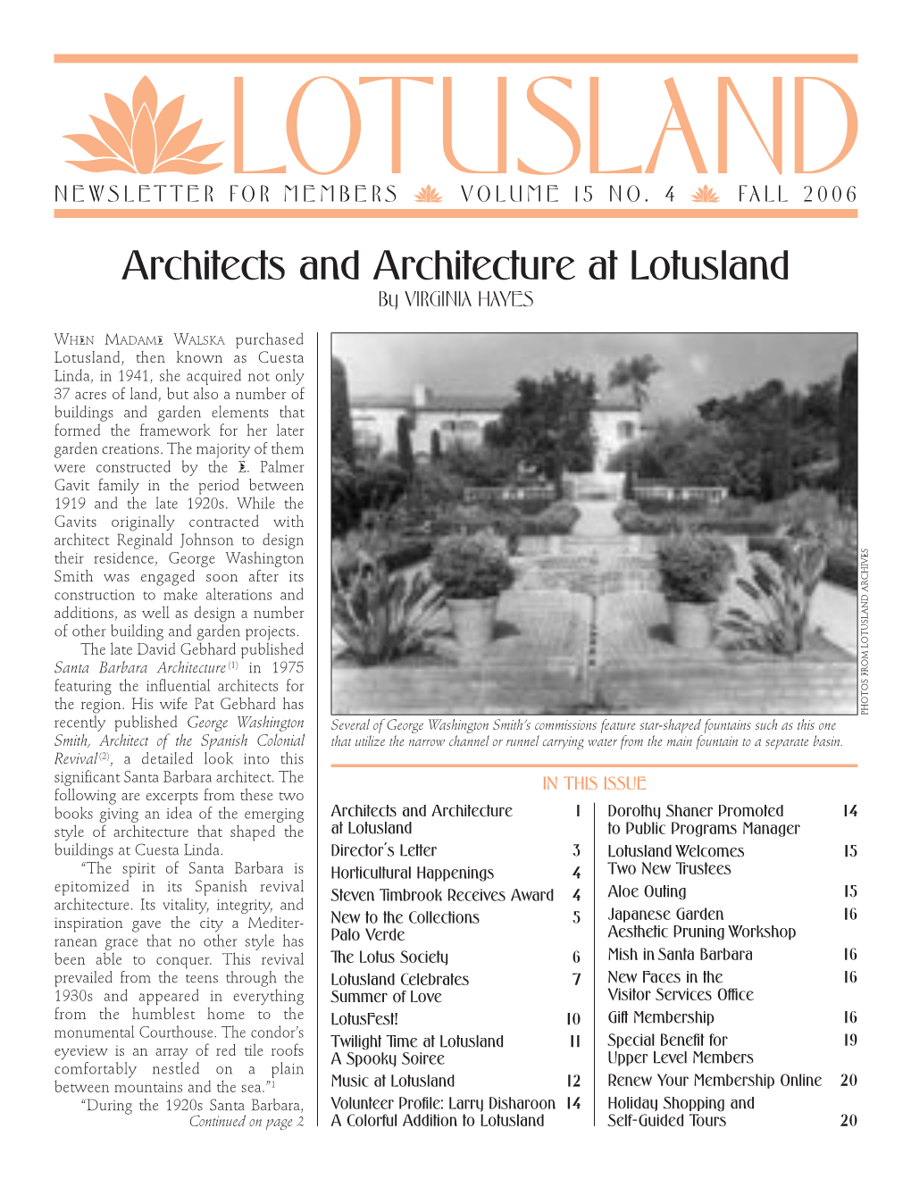 Architects and Architecture at Lotusland by VIRGINIA HAYES