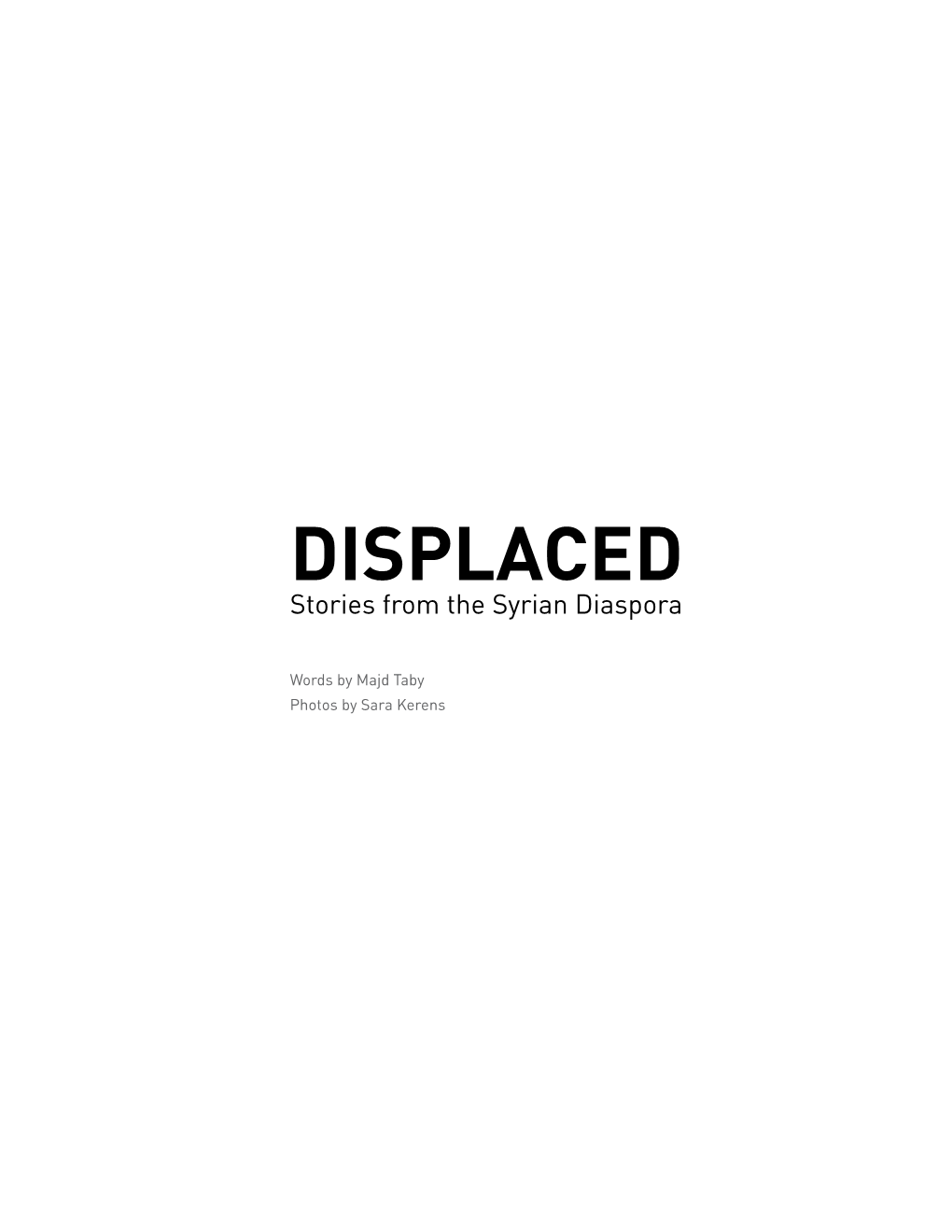 Displaced Book Project