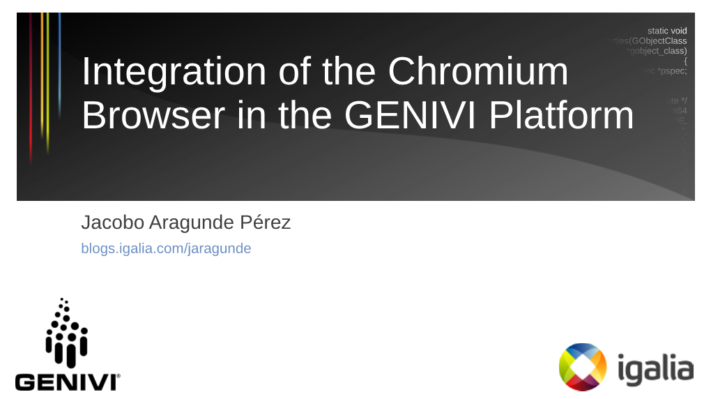 Integration of the Chromium Browser in the GENIVI Platform