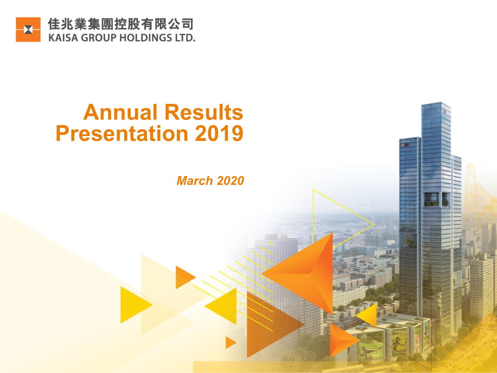 Annual Results Presentation 2019