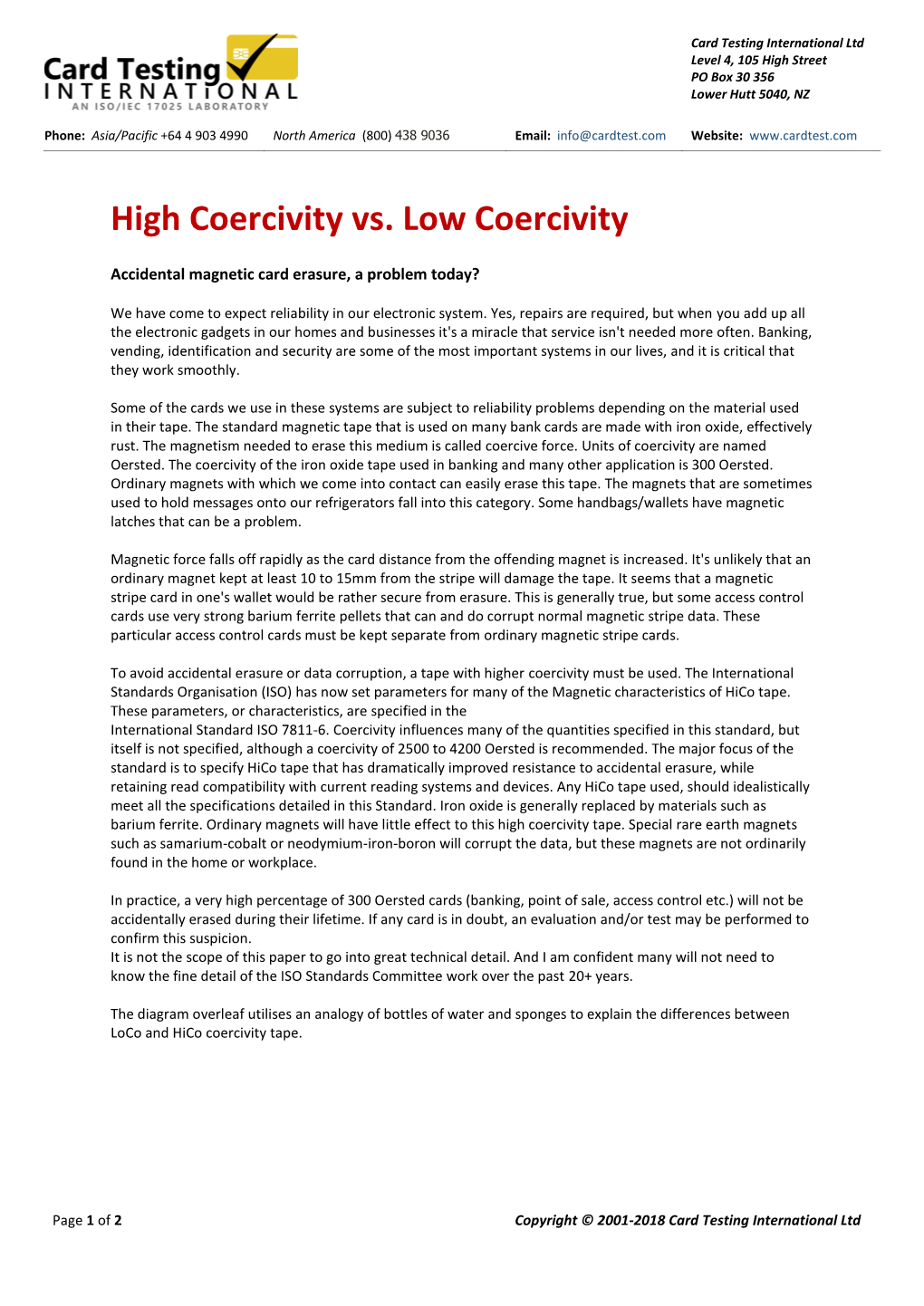 High Coercivity Vs