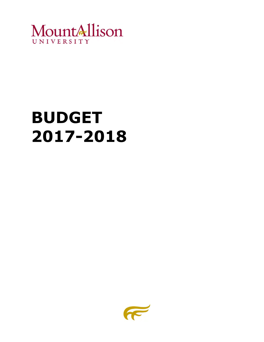 BUDGET 2017-2018 Table of Contents