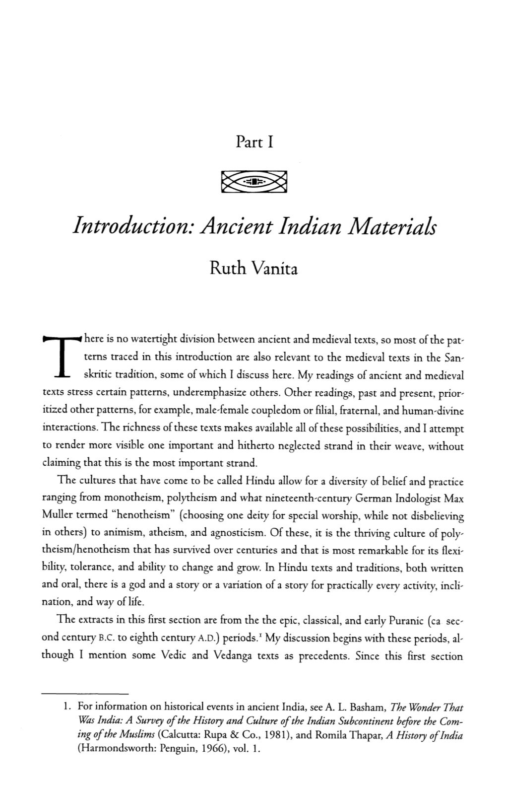 Introduction: Ancient Indian Materials