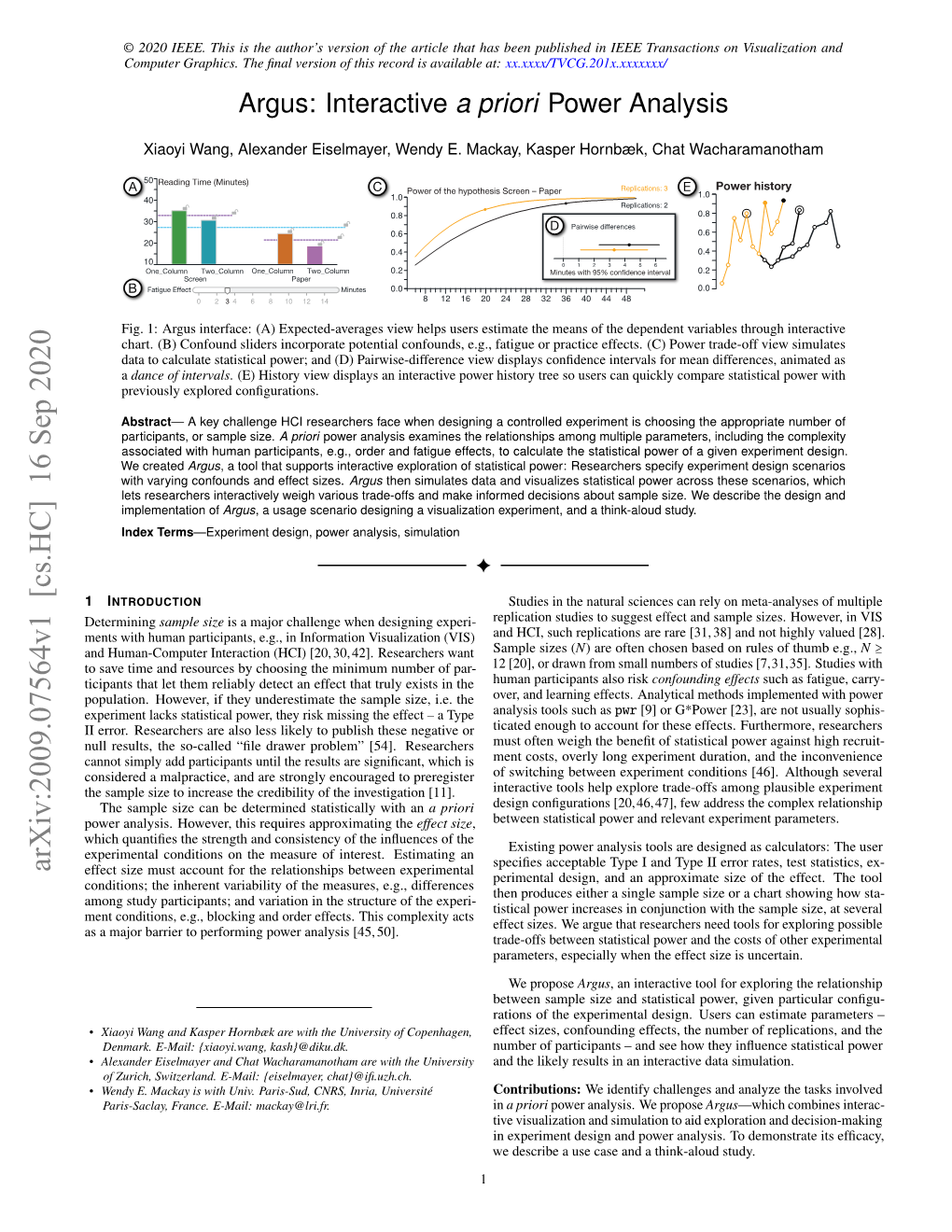 Argus: Interactive a Priori Power Analysis