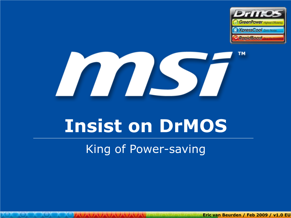 Drmos King of Power-Saving