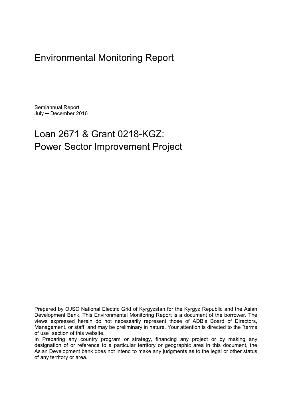 Power Sector Improvement Project