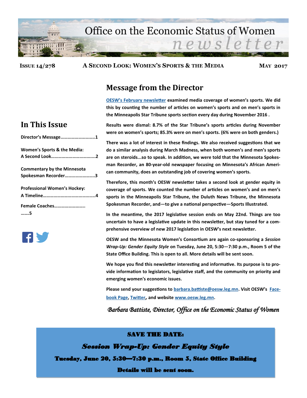 OESW Newsletter Issue 14