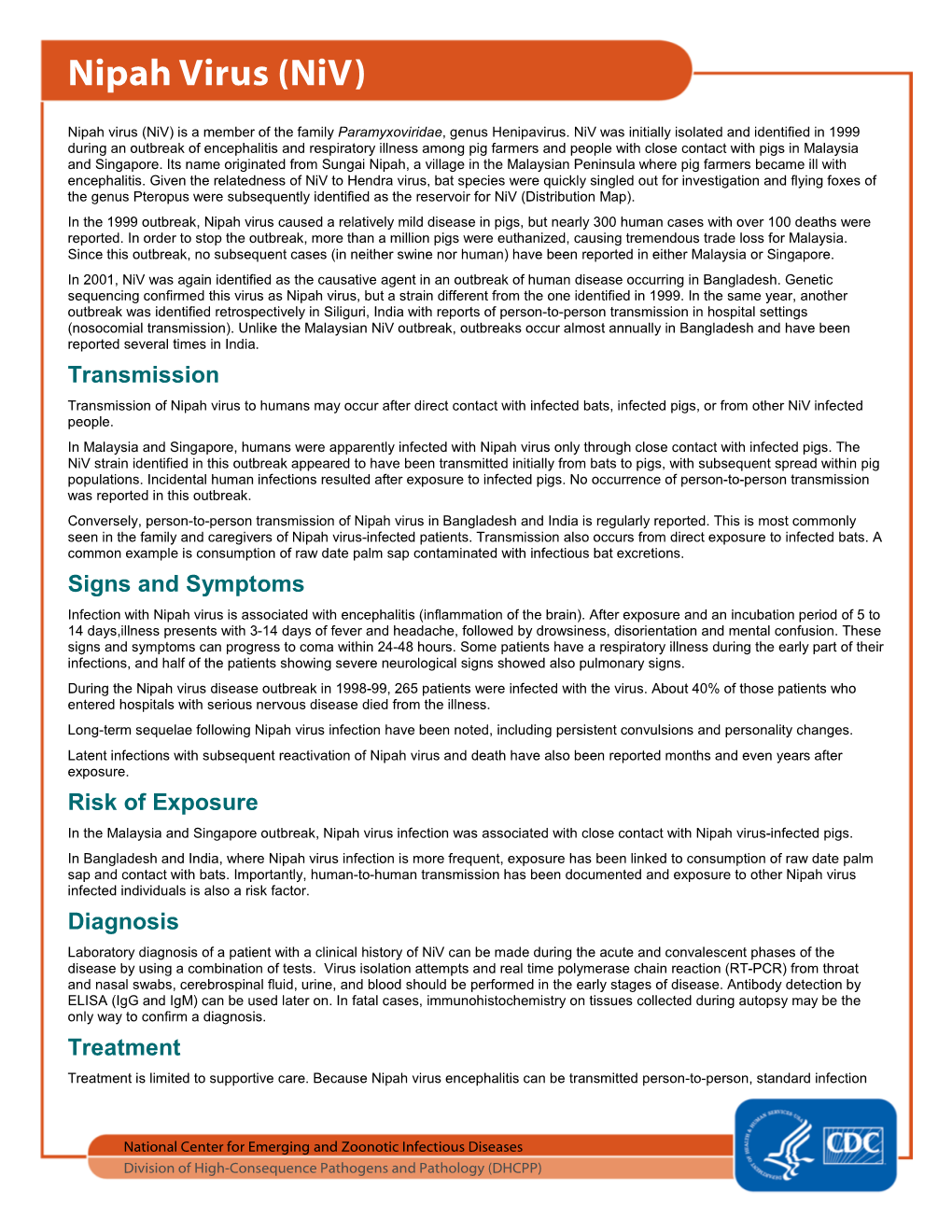 Nipah Virus (Niv)