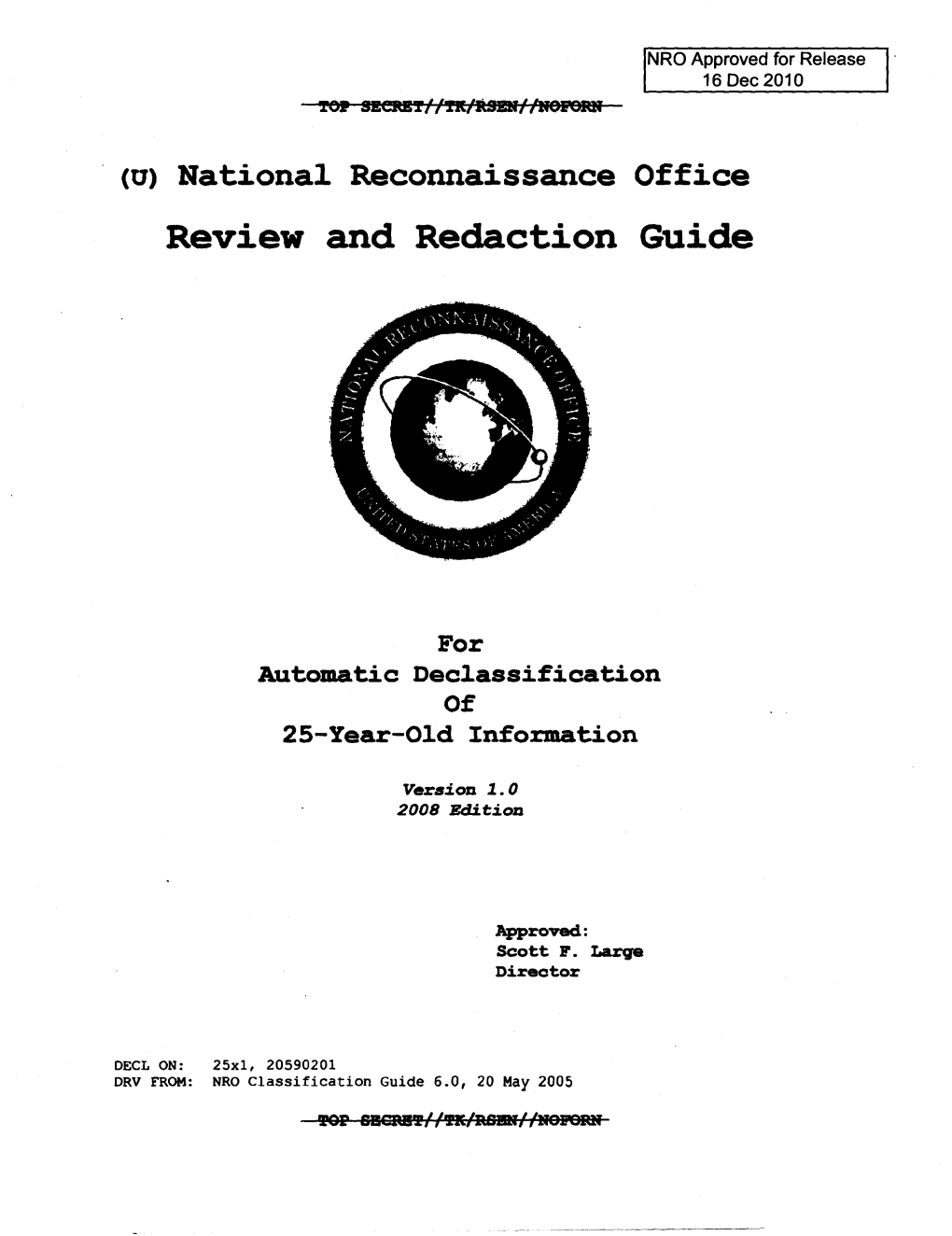 National Reconnaissance Office Review and Redaction Guide