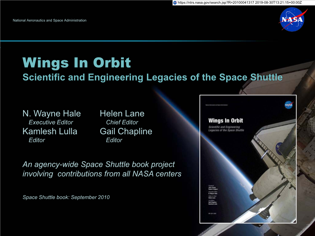 Wings in Orbit Scientific and Engineering Legacies of the Space Shuttle