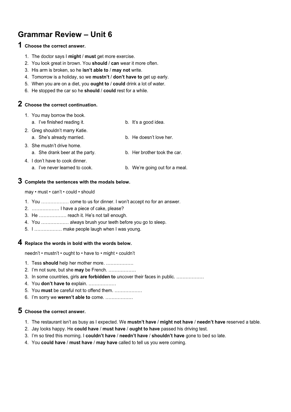 1 Choose the Correct Answer s1