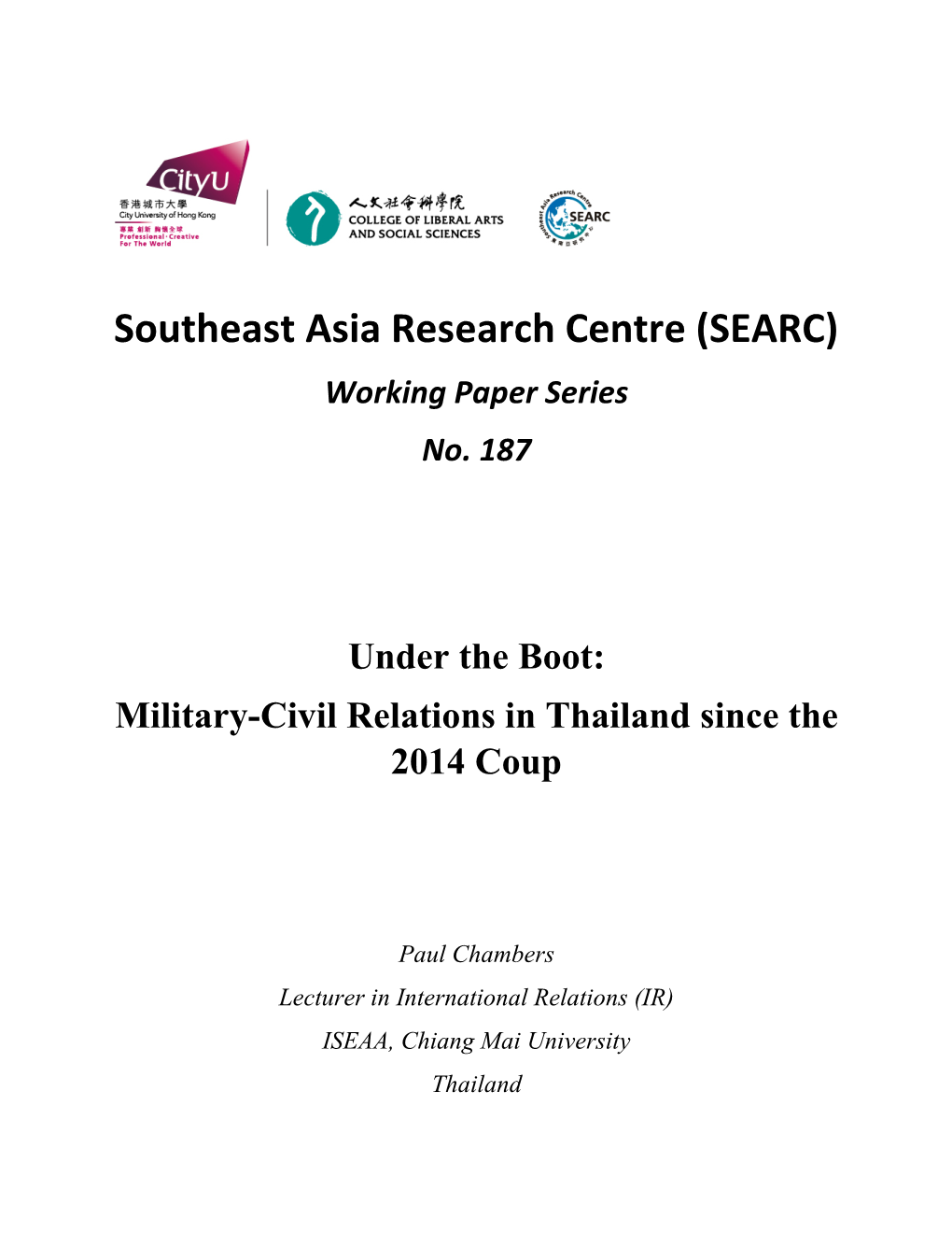 Search Centre (SEARC) Working Paper Series No