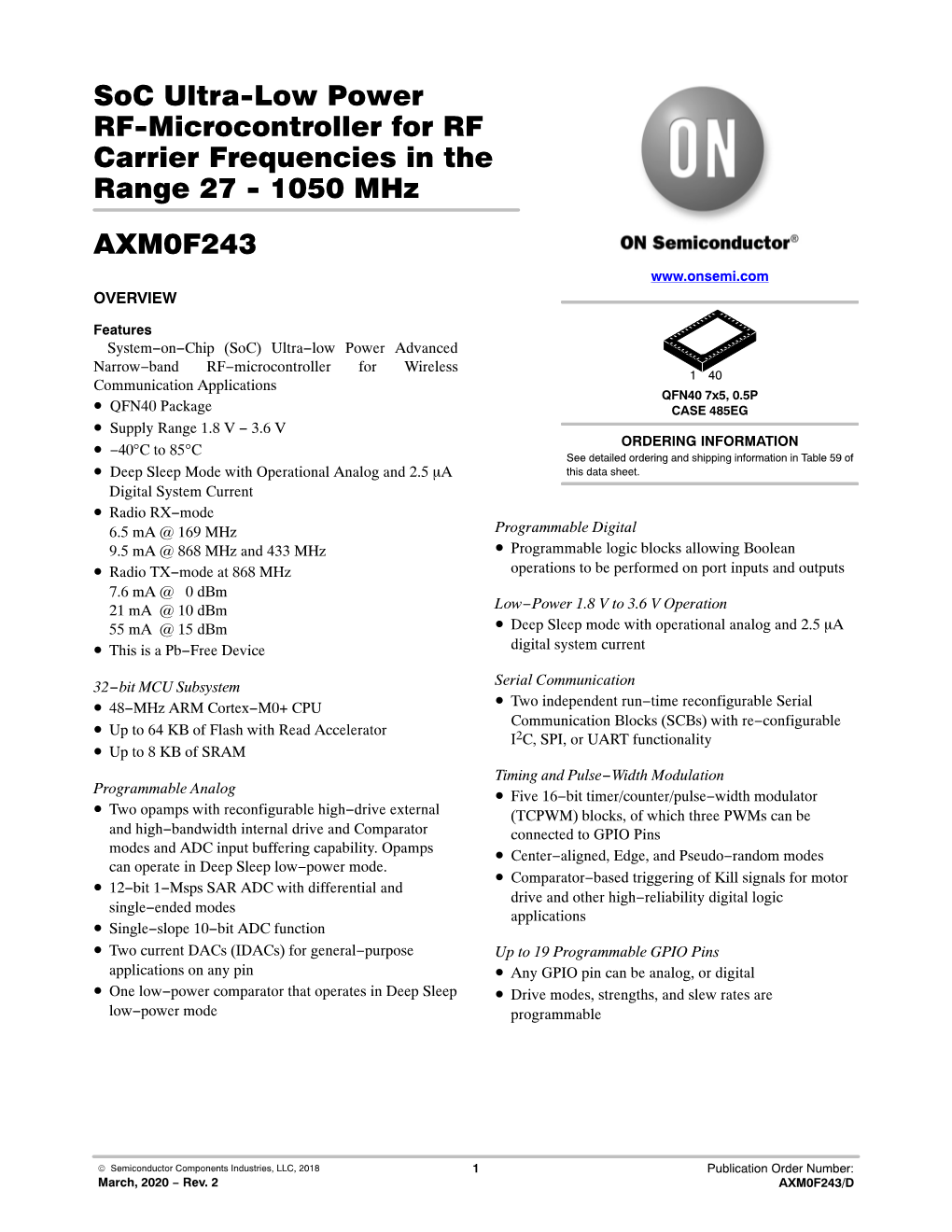 Axm0f243 Overview