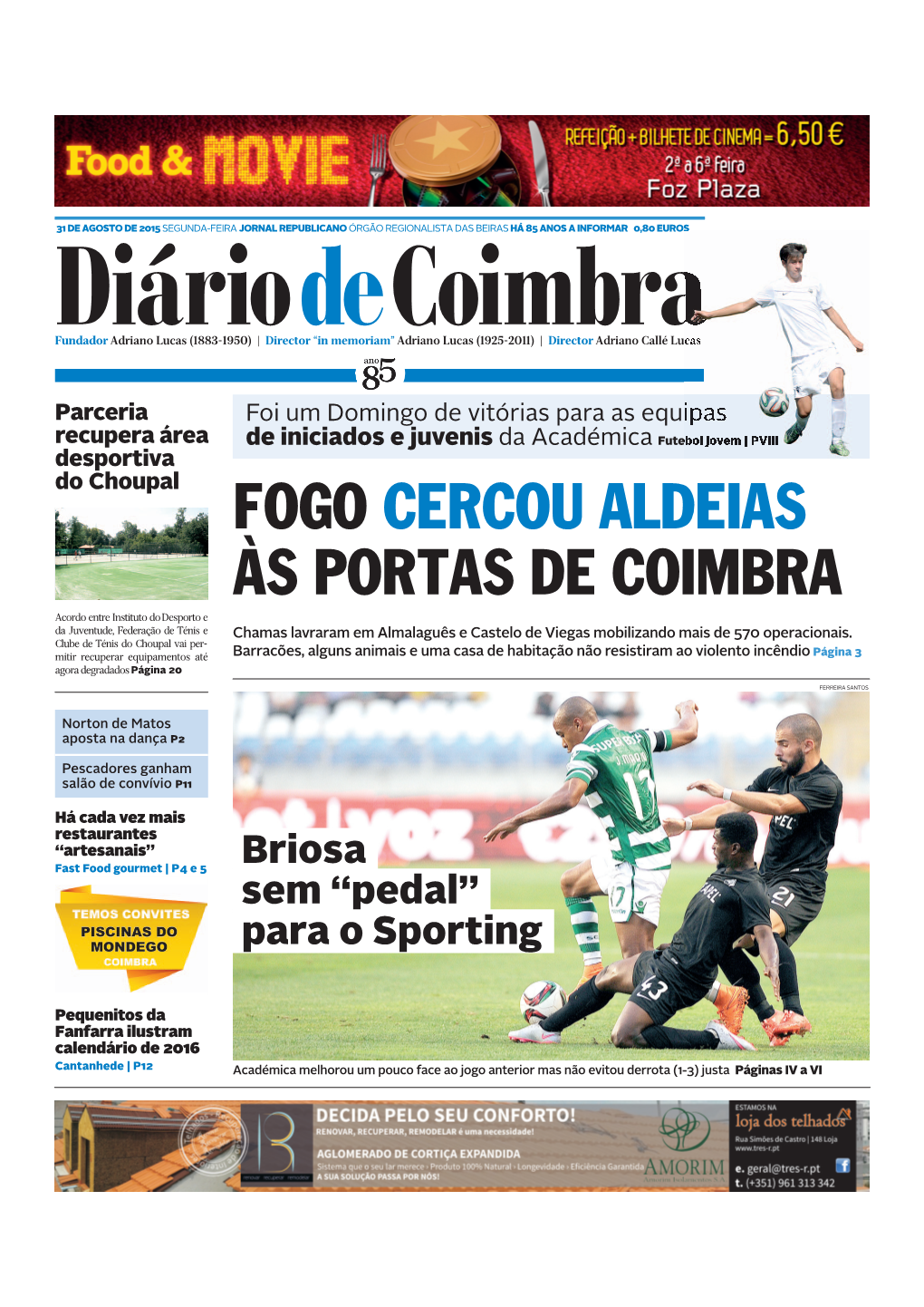 Fogo Cercou Aldeias Às Portas De Coimbra