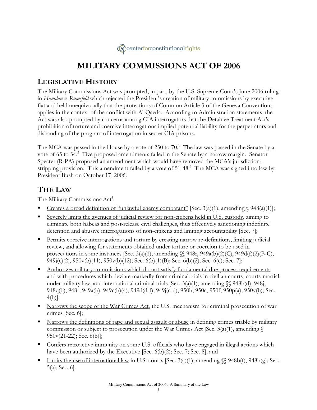 Military Commissions Act of 2006