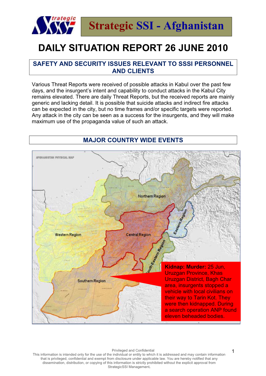 DAILY SITUATION REPORT 13 May 2008