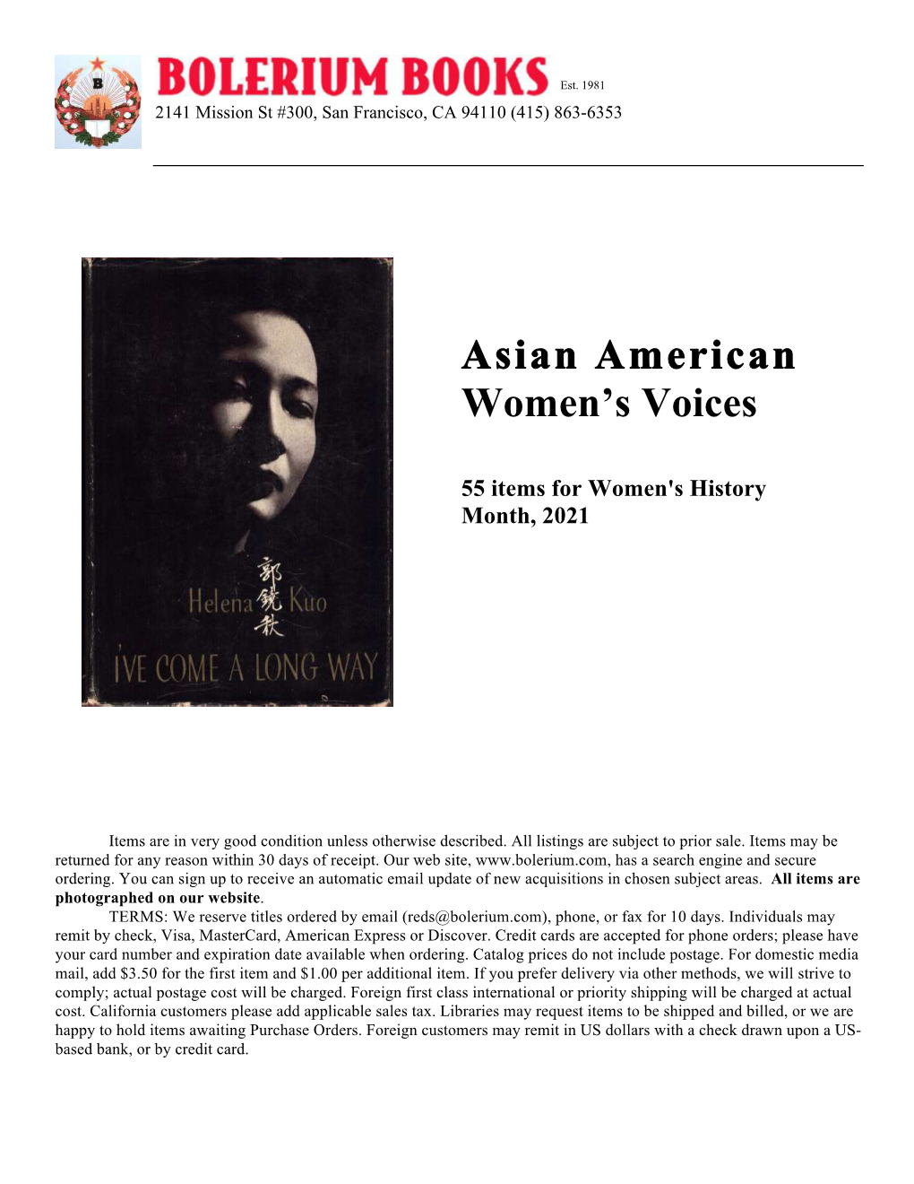 Asian American Women's Voices