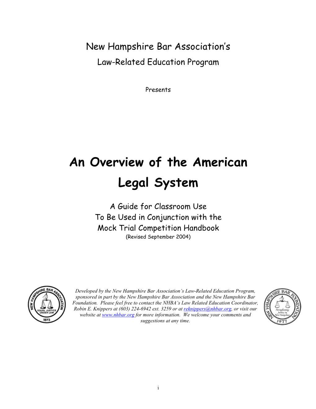 An Overview of the American Legal System