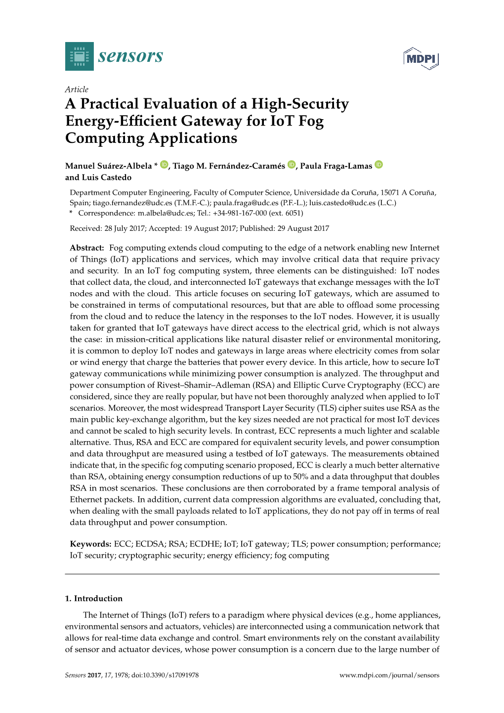 A Practical Evaluation of a High-Security Energy-Efficient