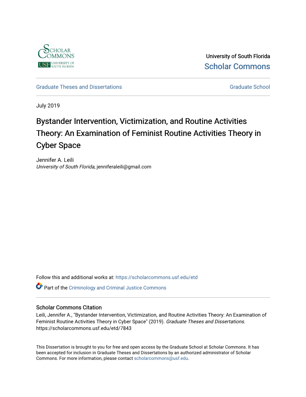 Bystander Intervention, Victimization, and Routine Activities Theory: an Examination of Feminist Routine Activities Theory in Cyber Space