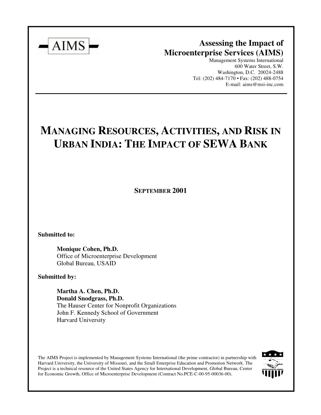 The Impact of Sewa Bank