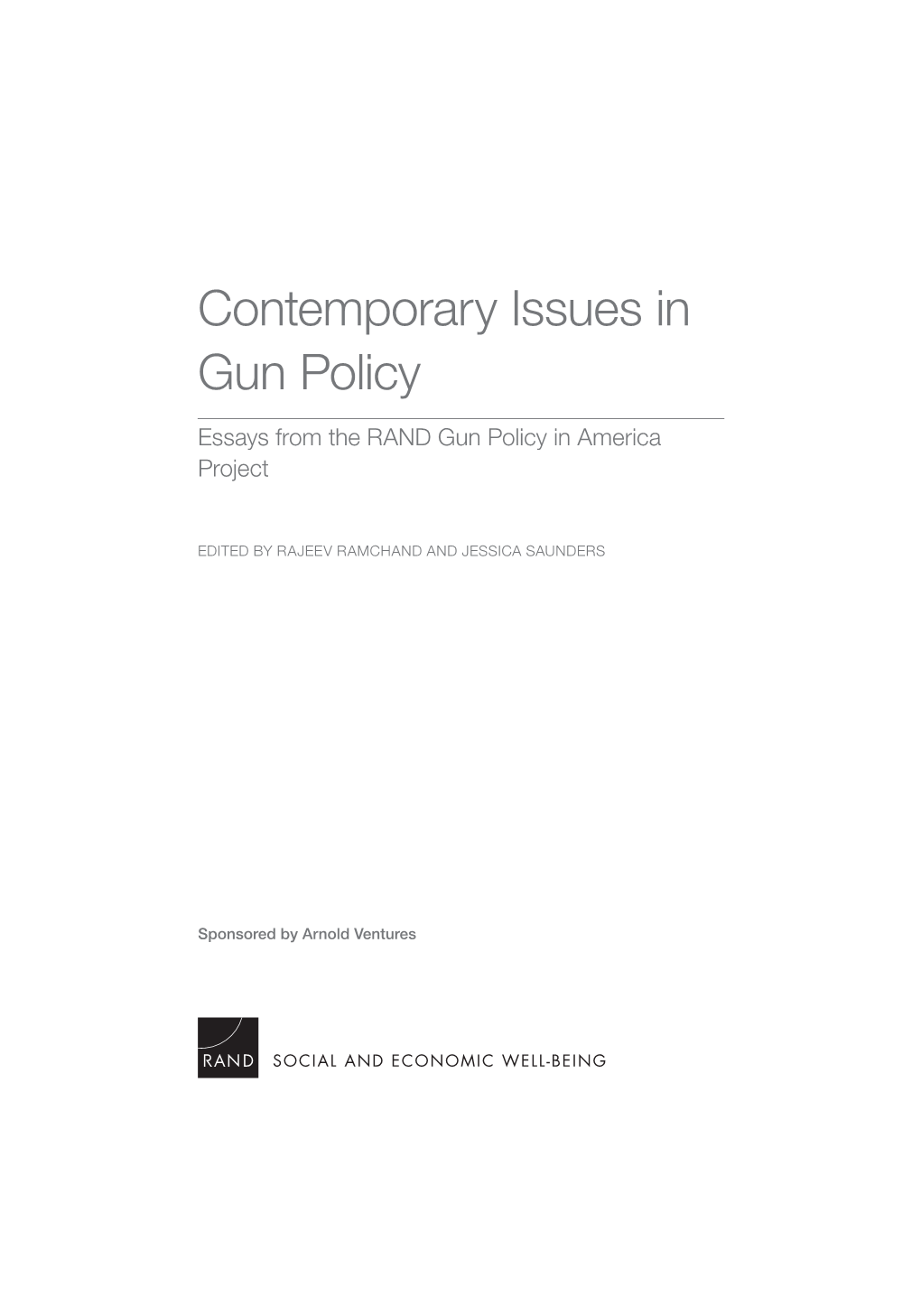 Contemporary Issues in Gun Policy